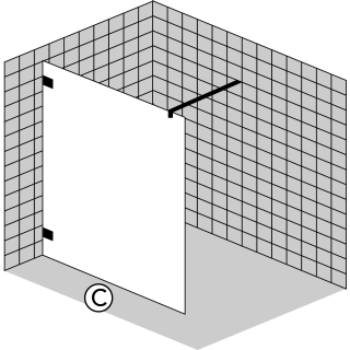 Seitenwand fest Optima P Black Ed.  bis max. 2000x2100 mm