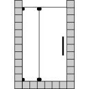 Nischentür 1-flg. m. FF Optima P  bis max. 800x2000 mm