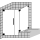 Tür 1-flg. m. FF gegenüber Optima P  SW verkürzt, bis max. 900x900x2000 mm