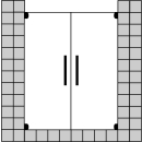 Nischen-Pendeltür 2-flg. Optima P  bis max. 800x2000 mm