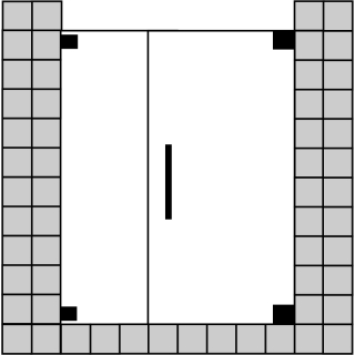 Nischen-Pendeltür 1-flg. Optima P  m. FF gegenüber, bis max. 900x2000 mm