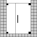 Nischen-Pendeltür 1-flg. Optima P  m. FF...