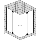 Eckeinstieg m. Festfeld Optima P  900x900x2000 mm, WEM...