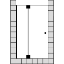 Nischentür 1-flg. m. FF Optima P  900x2000 mm, WEM...