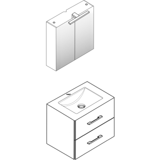 Optima S 1.2, Möbelverbau B 600 mm, anthrazit