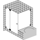 Optima P Tür 1-flg. m. Festfeld SW nebenn BW,...