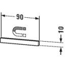 Magnetleiste Duravitzu Spiegelschrank9 x 1 cm