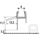 Abtropfdichtung Duka1000 mm, zu Trennwandvela 2000 /...