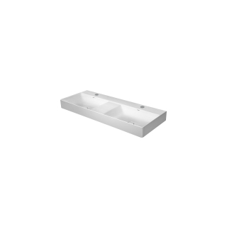 DoppelauflegewaschtischDuravit DuraSquare, 120 x 47cmHöhe 10,5 cm2 Armaturenlöcher