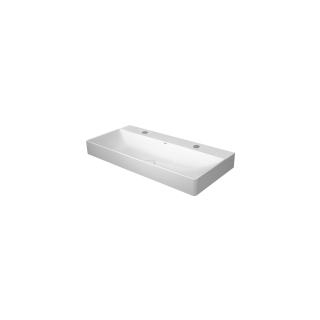 Waschtisch Duravit DuraSquare100 x 47 cm, ohne Überlauf2 ArmaturenlöcherSchaftventil mit