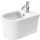 Wand-Bidet Duravit White TulipAusladung 54 cm, Armaturenlochmit ÜberlaufAblaufventil mit