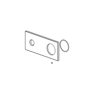 Rosette KWC Bevorechteckig, 173 x 74 x 7 mm zu Wandmischer(Z.538.118.000)