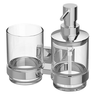 Doppelhalter ProCasa Cinque Glas und Seifenspender