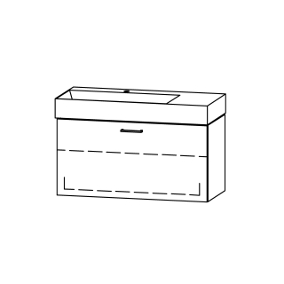 Waschtischmöbel Vanity Seto Easy 102