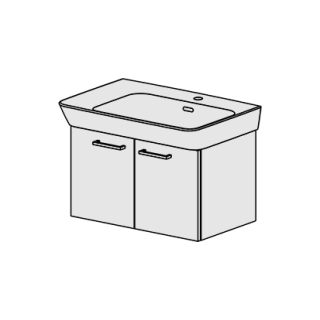 Unterbau Moderna R-Slim 70 cm, B:64, H:39, T:38.5 cm