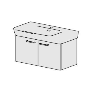 Unterbau Moderna R- Slim 84 cm, B:78, H:39, T:38.5cm
