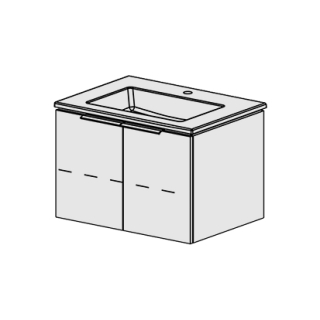 Möbel Glano Ceram Cube 71 cm B :71 / H :49.2 / T : 51.5 cm