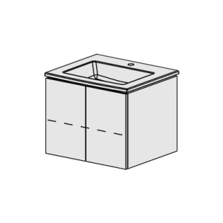 Möbel Glano Ceram Cube 61 cm B :61 / H :49.2 / T : 51.5 cm