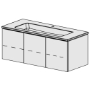 Möbel Glano Ceram Cube 121 cm B :121 / H :49.2 / T :...