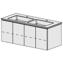 Möbel Glano Ceram Cube 121 cm B :121 / H :49.2 / T :...