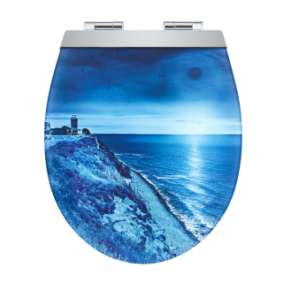 diaqua® WC-Sitz Menton LED Slow Down Night beach - MDF - FSC® 100% 41.9 - 46.6 X 36.5 CM 36