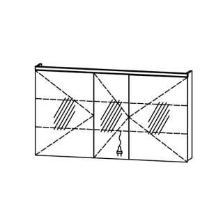 Spiegelschrank ProCasa Tre LED 130 / IP24