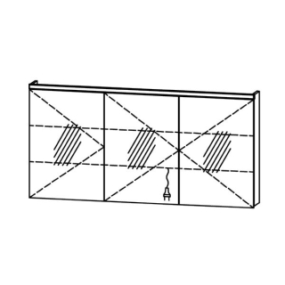 Spiegelschrank ProCasa Tre LED 150 / IP24