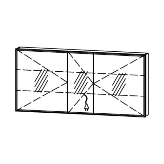 Spiegelschrank Vanity-Flat New Quattro / IP24