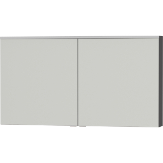 LED-Spiegelschrank 2 türig OPTIMA X OSPSD2120M5033 1200x658x168mm, grau lackmatt