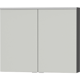 LED-Spiegelschrank 2 türig OPTIMA X OSPSD280M5033 800x658x168mm, grau lackmatt