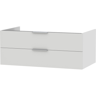 Unterschrank mit 2 Schubladen OPTIMA X OU2S1040M7004 1000x400x545mm, UV-Lack weiss glänzend