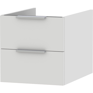 Unterschrank mit 2 Schubladen OPTIMA X OU2S440M7004 400x400x545mm, UV-Lack weiss glänzend