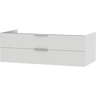 Unterschrank mit 2 Schubladen OPTIMA X OWE2S1240M7004 1200x400x545mm, UV-Lack weiss glänzend