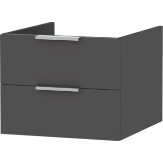 Unterschrank mit 2 Schubladen OPTIMA X OWE2S540M5033 500x400x545mm, grau lackmatt