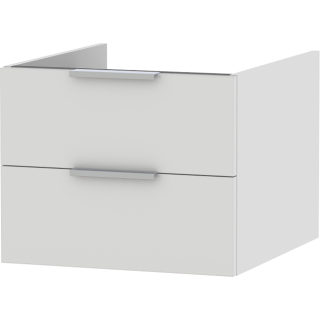 Unterschrank mit 2 Schubladen OPTIMA X OWE2S540M7004 500x400x545mm, UV-Lack weiss glänzend