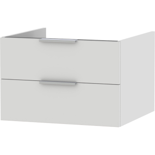 Unterschrank mit 2 Schubladen OPTIMA X OWE2S640M7004 600x400x545mm, UV-Lack weiss glänzend