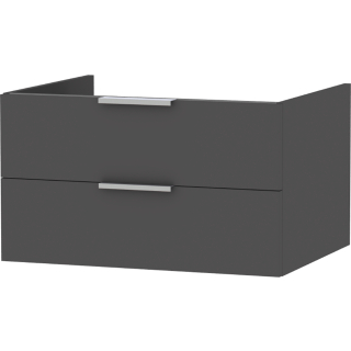 Unterschrank mit 2 Schubladen OPTIMA X OWE2S740M5033 700x400x545mm, grau lackmatt