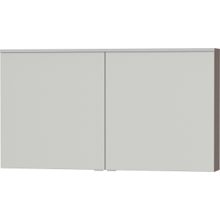 OPTIMA X LED-Spiegelschrank 2 türig 1200x658x168mm, braun lackmatt