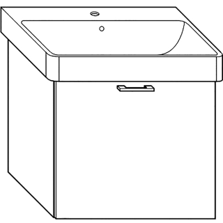 Waschtischunterschrank Burgbad SYSTEM B 550 mm, H 480 mm, T 450 mm, 1 Az