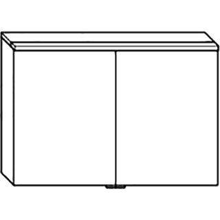Spiegelschrank Optima L SPIP090 Anthrazit Hochglanz, B 900 mm, T 170 mm