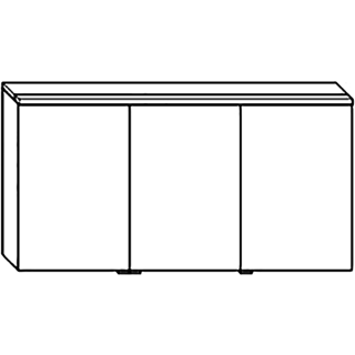 Spiegelschrank Optima L SPIP120L Anthrazit Hochglanz, B 1200 mm, T 170 mm