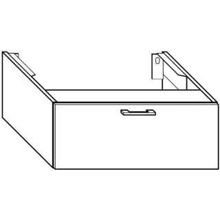 Waschtischunterschrank Burgbad SYSTEM WURU060 B 600 mm, H 240 mm, T 540 mm, 1 L