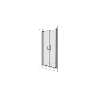 Pendeltüre Duscholux Optima 6in Nische, 2-flügeligHöhe 200 cmBreite 90 cm (87 - 91 cm)