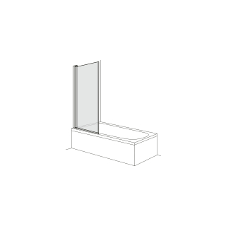 Falttrennwand DuscholuxOptima 6, 1-flügelig180° schwenkbar, Höhe 150 cmBreite 70 cm, ...