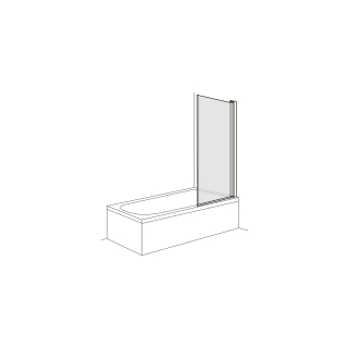 Falttrennwand DuscholuxOptima 6, 1-flügelig180° schwenkbar, Höhe 150 cmBreite 70 cm, ...