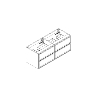 Waschtischmöbel Alternaelena plus, Breite 115,7 cmHöhe 45 cmTiefe 44,6 cm