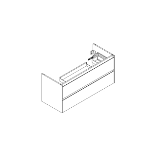 Waschtischmöbel Alterna zero sBreite 121,4 cm, Höhe 55 cmTiefe 47,8 cm2 Schubladen