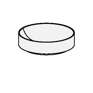 Auflegewaschtisch FraefelAmide, Ø 38,5 cm, Höhe 10,4 cmCorianohne Armaturenbank