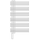 Badheizkörper ZehnderYucca AsymArme nach rechts300 W