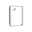Spiegelschrank GLAMOUR 51 x 70 x 11 cm, Zintec/